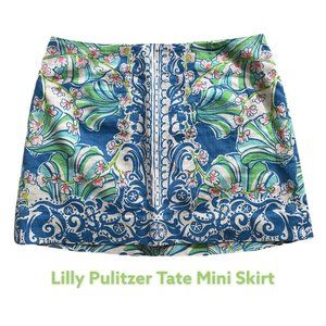 Lilly Pulitzer Tate Mini Skirt Coasting Bay Size 4 Beach Preppy Summer C…